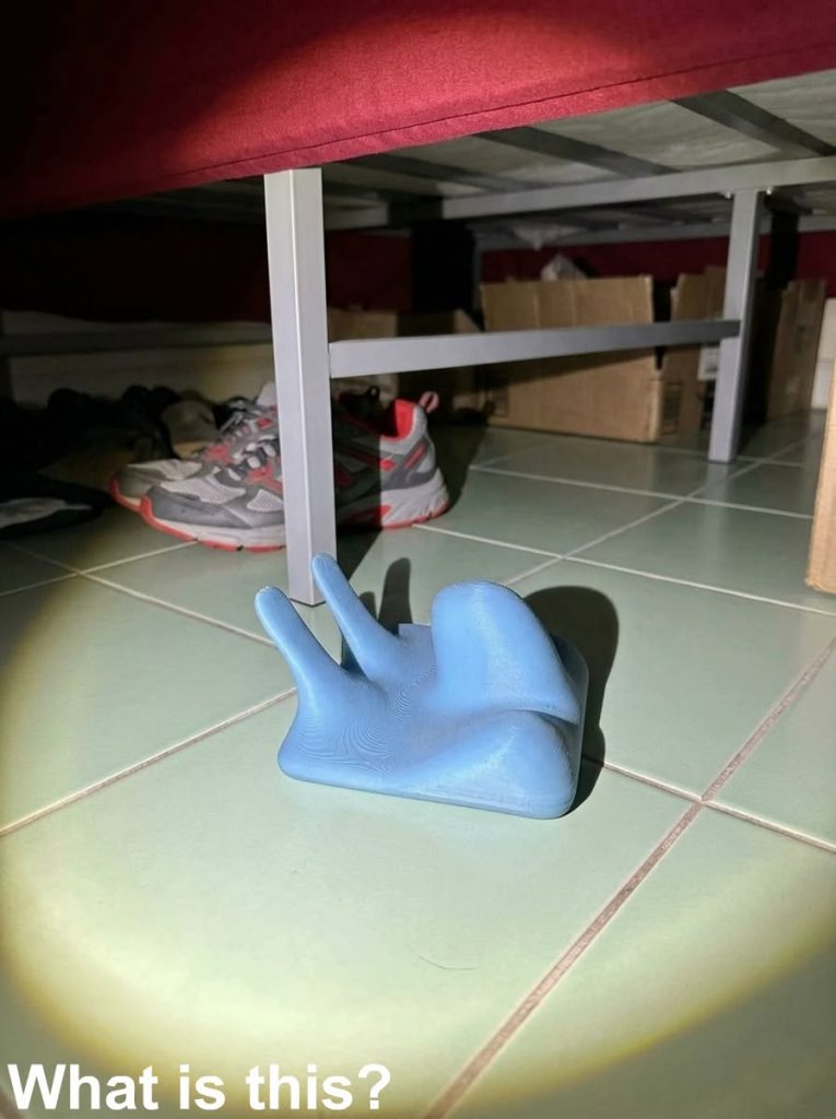 This evening, we had a power outage. I went into my son’s room to get some candles from under his bed, and suddenly I discovered this.